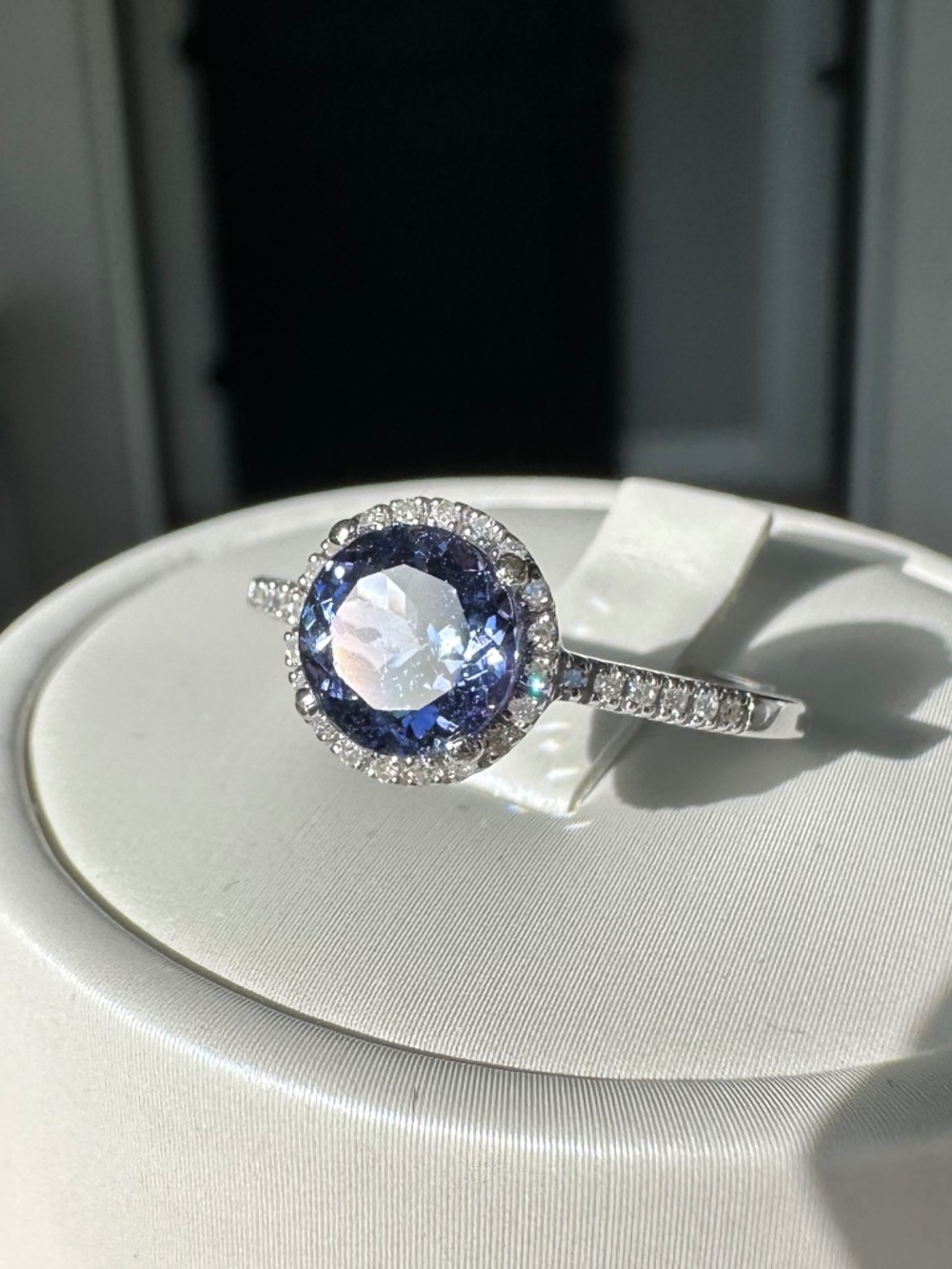 💍 RARE 1.5ct Unheated Tanzanite & Diamond Engagement Ring 14k ✨ Size 7 - Picture 3 of 11